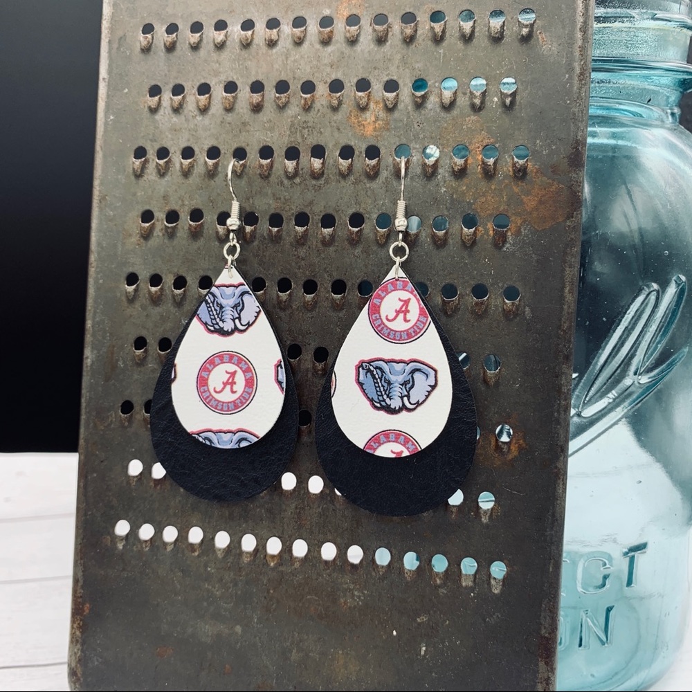 Alabama Faux Leather Earrings